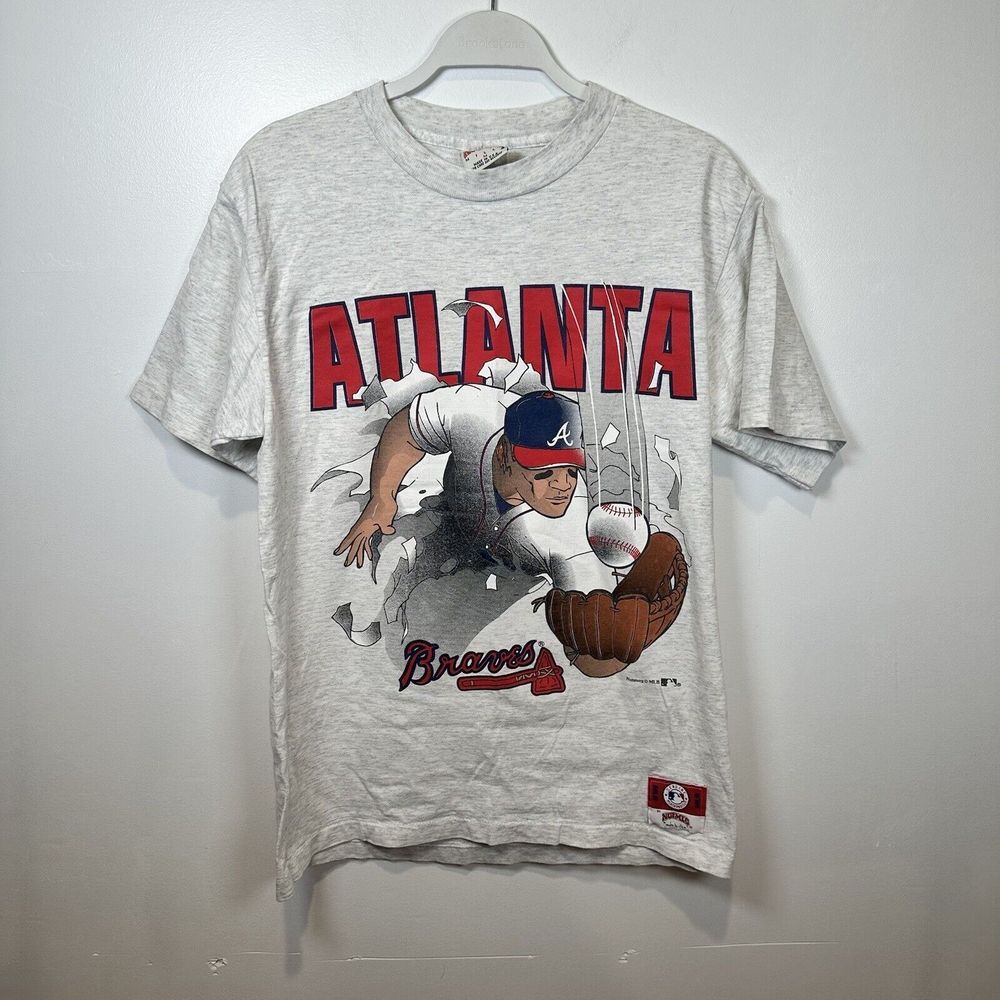 Vintage Nutmeg Atlanta Braves Breakthrough Tee VTG Maddux‎ Pristine